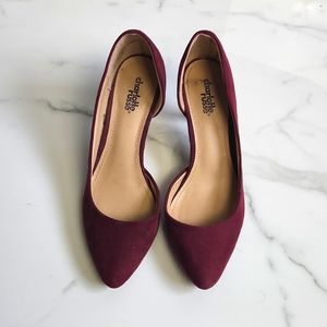 Charlotte russe red suede heels